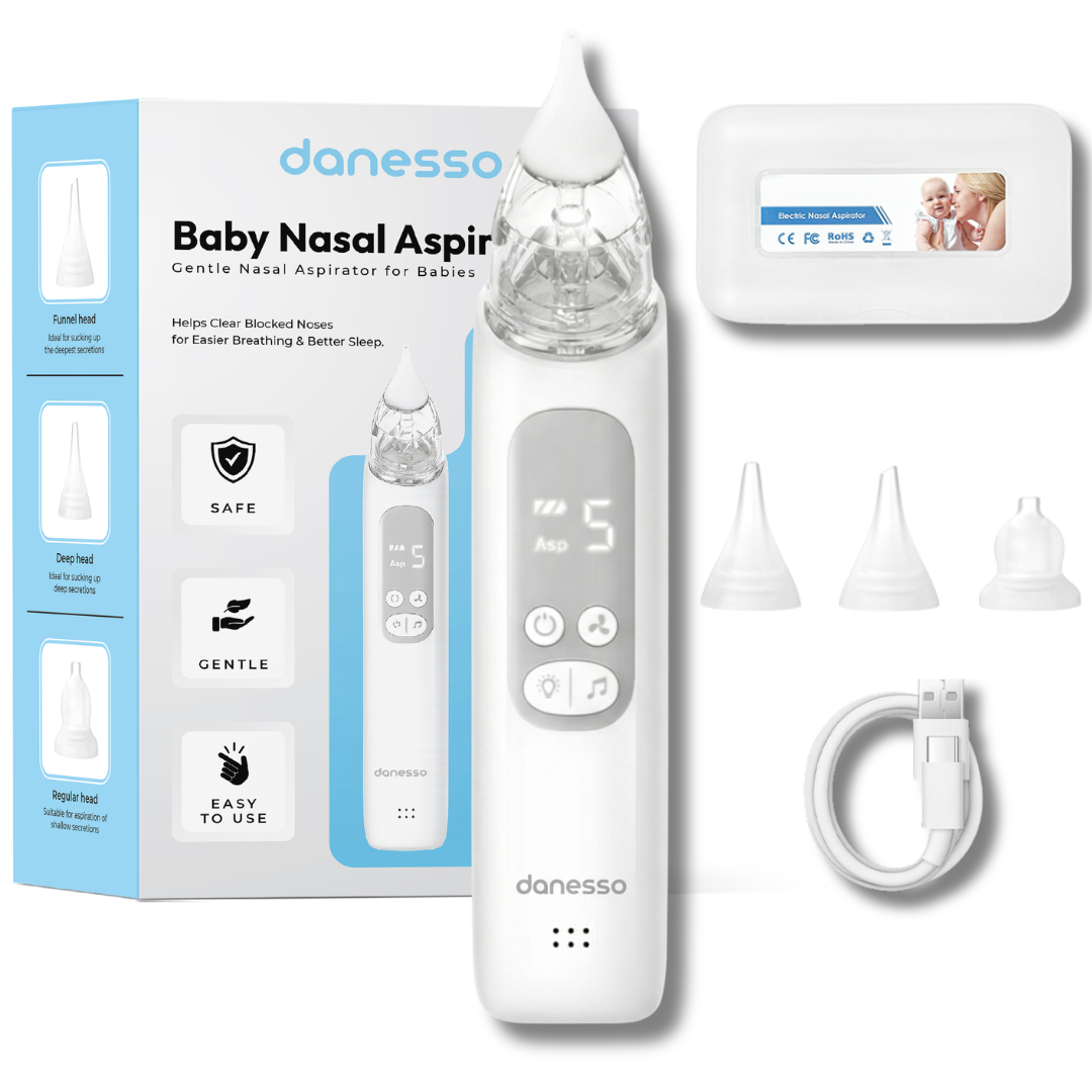 Aspirator Nazal Electric Danesso®, pentru Bebelusi si Copii, 5 Trepte de Viteza