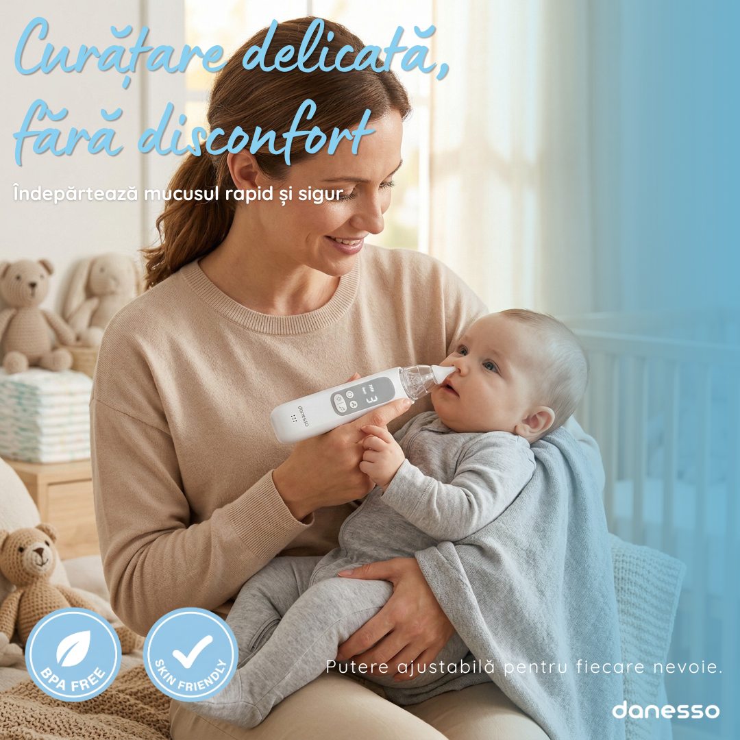Aspirator nazal copii silentios 5 viteze aspirare