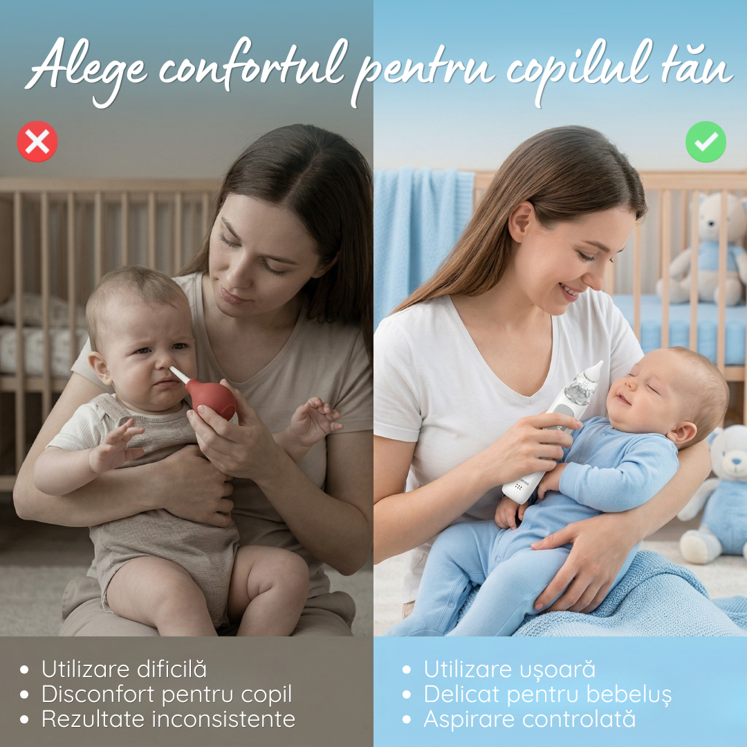 Aspirator nas înfundat bebe