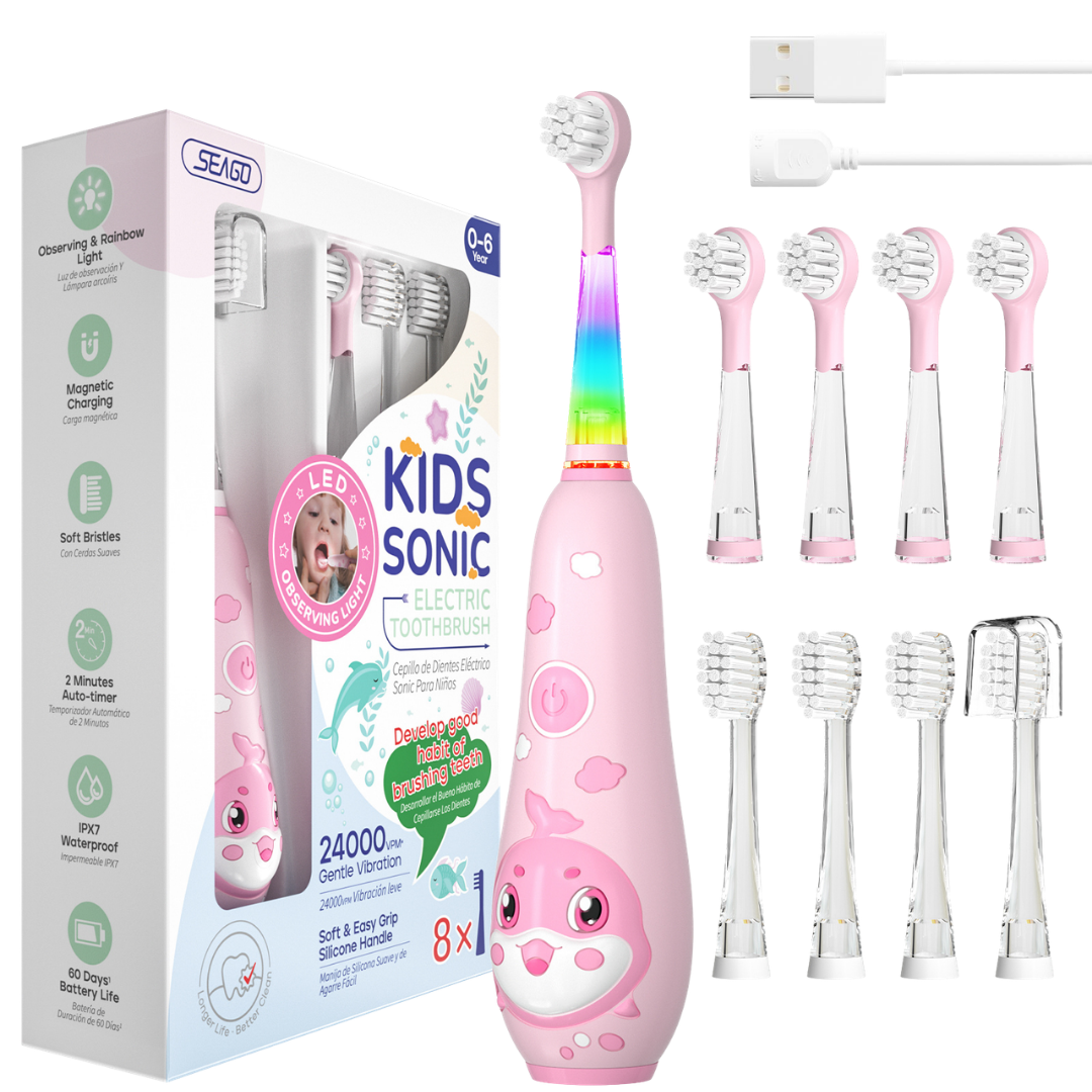 Periuta de Dinti Electrica Sonica Danesso® – Curatare Delicata si Distractiva pentru Copii (0-6 ani)