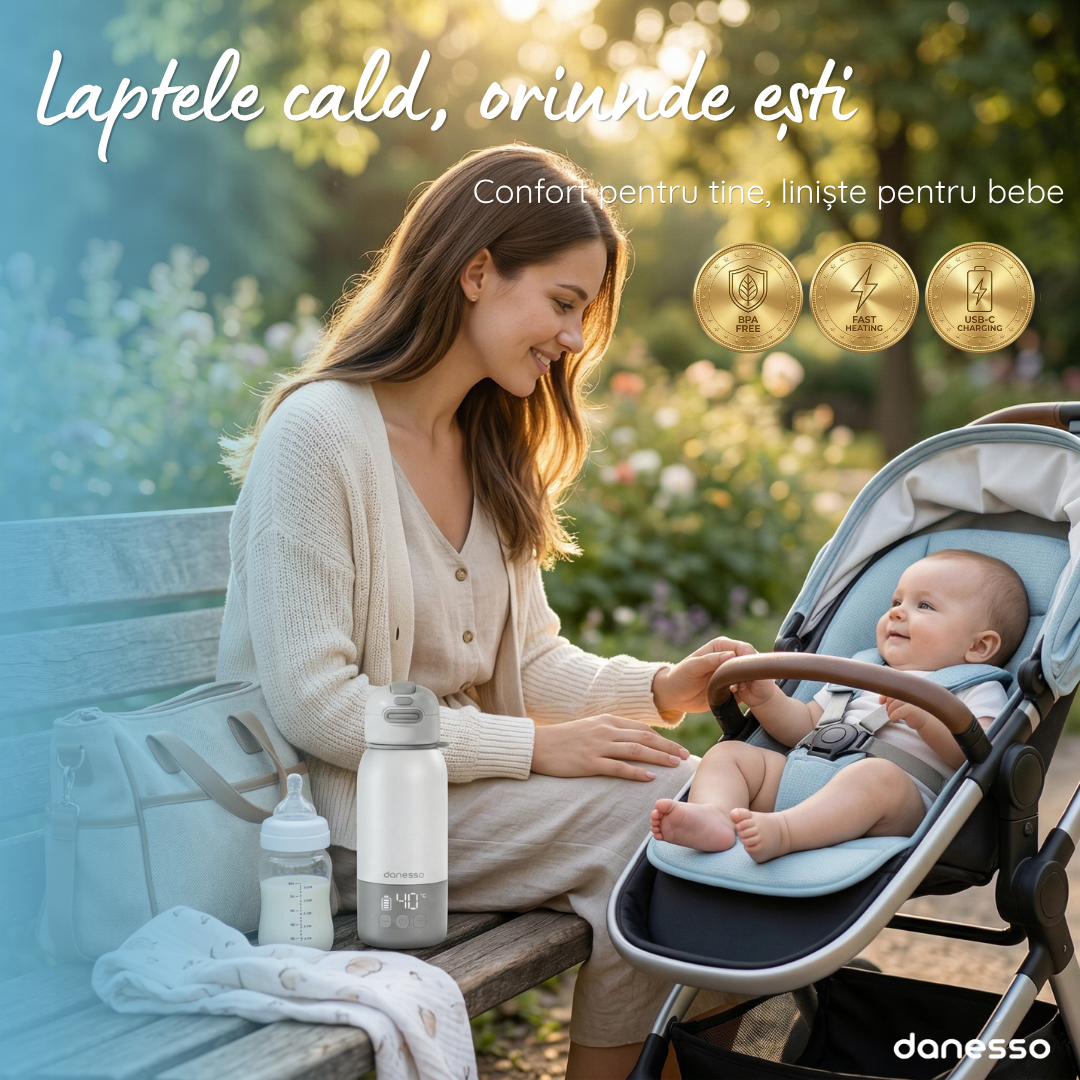 Termos bebe cu temperatură reglabilă